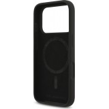 iPhone 17 Air Case Hülle - Karl Lagerfeld Silikonhülle mit Karl und Choupette Design, MagSafe-kompatibel - Schwarz