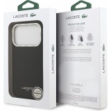 iPhone 17 Pro Case Hülle - Lacoste PU Leder Champs Elysees MagSafe elegante und langlebige Schutzhülle - Schwarz