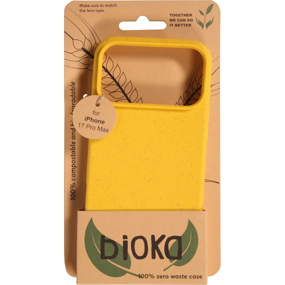Hülle iPhone 17 Pro Max - Bioka Biologisch Abbaubar Eco-Friendly Kompostierbar - Gelb