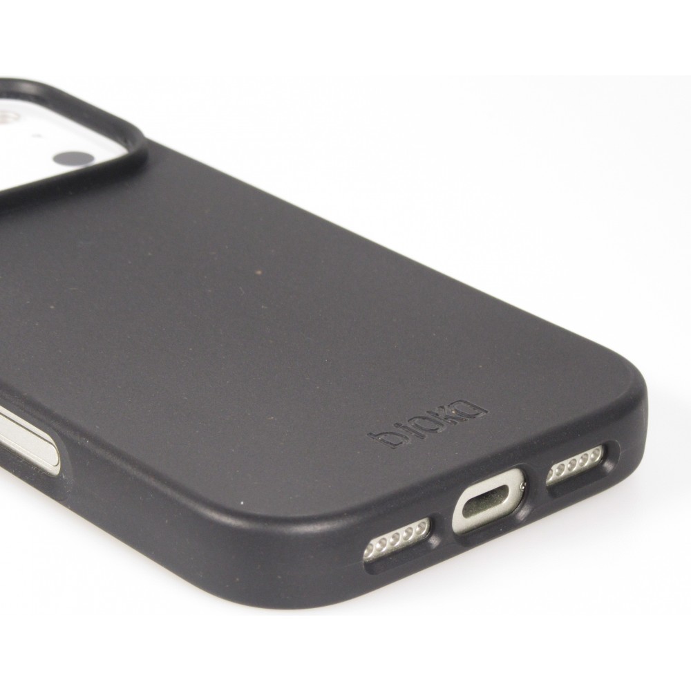 iPhone 17 Pro Max Case Hülle - Bioka Biologisch Abbaubar Eco-Friendly Kompostierbar - Schwarz
