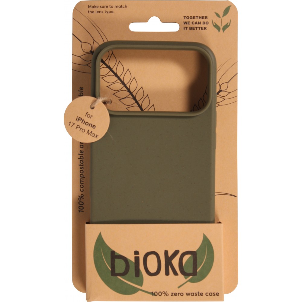 Hülle iPhone 17 Pro Max - Bioka Biologisch Abbaubar Eco-Friendly Kompostierbar - Dunkelgrün
