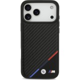 iPhone 17 Pro Max Case Hülle - BMW M Carbon Tricolor Line MagSafe kompatible Premium Schutz - Schwarz