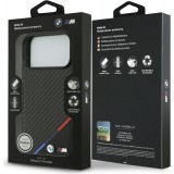 iPhone 17 Pro Max Case Hülle - BMW M Carbon Tricolor Line MagSafe kompatible Premium Schutz - Schwarz
