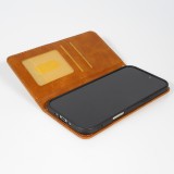 Coque iPhone 17 Pro Max - Flip Géometrique brun clair