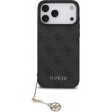 iPhone 17 Pro Max Case Hülle - Guess 4G Charm Elegante Schutz Raffiniertes Design Trendaccessoire - Grau