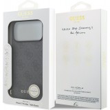 iPhone 17 Pro Max Case Hülle - Guess 4G Charm Elegante Schutz Raffiniertes Design Trendaccessoire - Grau
