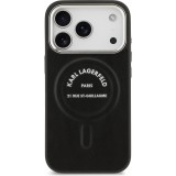 iPhone 17 Pro Max Case H&uuml;lle - Karl Lagerfeld PU RSG MagSafe Logo Elegant und Schutz - Schwarz