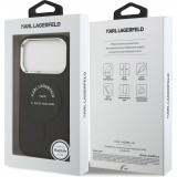 iPhone 17 Pro Max Case H&uuml;lle - Karl Lagerfeld PU RSG MagSafe Logo Elegant und Schutz - Schwarz