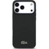 iPhone 17 Pro Max Case Hülle - Lacoste Iconic Petit Pique MagSafe mit Magnetportemonnaie - Schwarz