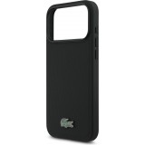 iPhone 17 Pro Max Case Hülle - Lacoste Iconic Petit Pique MagSafe mit Magnetportemonnaie - Schwarz