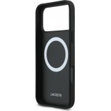 iPhone 17 Pro Max Case Hülle - Lacoste Iconic Petit Pique MagSafe mit Magnetportemonnaie - Schwarz