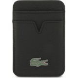 iPhone 17 Pro Max Case Hülle - Lacoste Iconic Petit Pique MagSafe mit Magnetportemonnaie - Schwarz