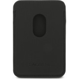 iPhone 17 Pro Max Case Hülle - Lacoste Iconic Petit Pique MagSafe mit Magnetportemonnaie - Schwarz