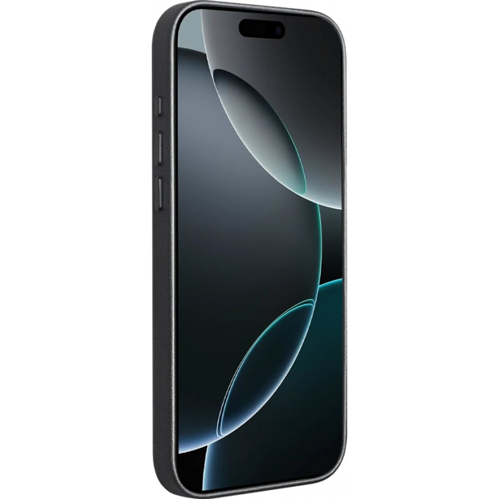 Coque iPhone 17 Pro Max - Qialino cuir véritable (compatible MagSafe) - Noir