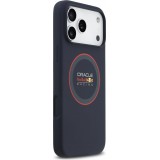 iPhone 17 Pro Max Case Hülle - Red Bull Racing MagSafe Silikonhülle mit rotem Ring - Blau