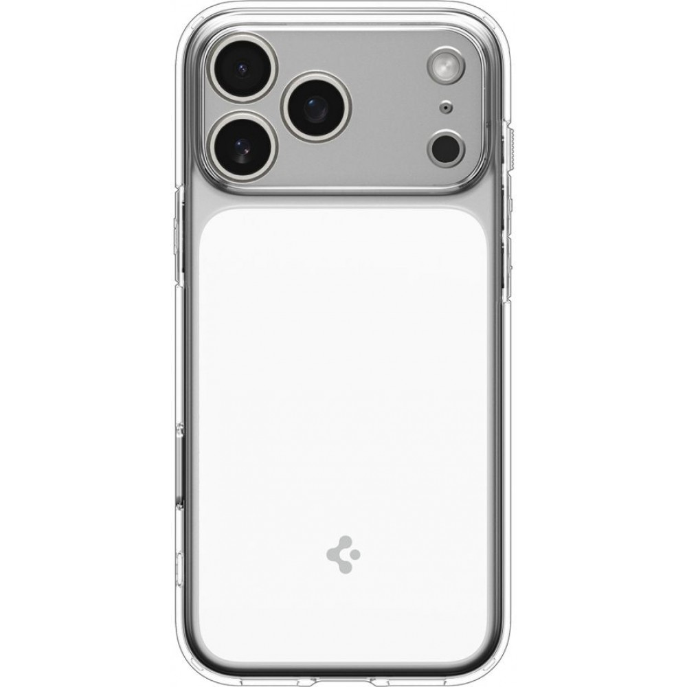 iPhone 17 Pro Max Case H&uuml;lle - Spigen Ultra Hybrid T MagFit MagSafe kompatibel transparent und robust - Transparent