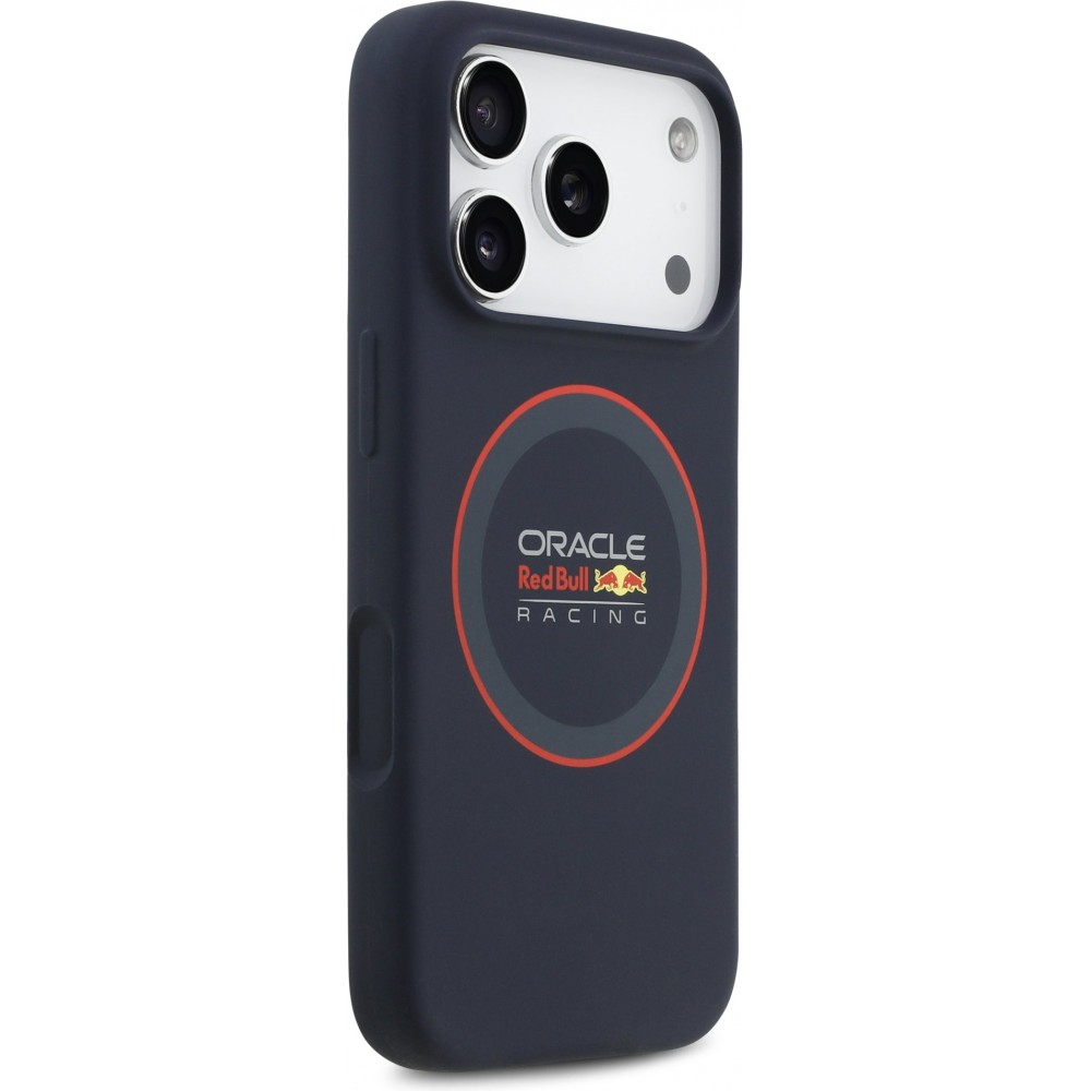 iPhone 17 Pro Case Hülle - Red Bull Racing MagSafe Silikonhülle mit rotem Ring - Blau