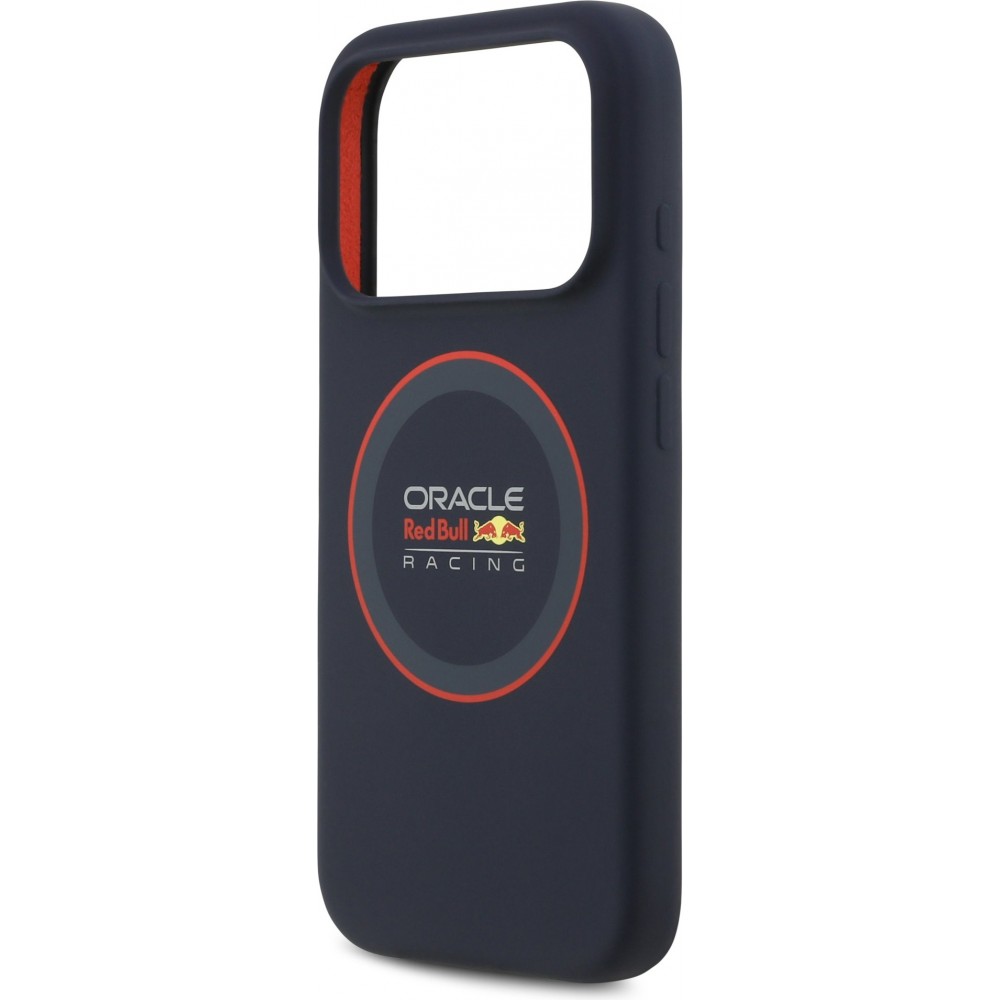 iPhone 17 Pro Case Hülle - Red Bull Racing MagSafe Silikonhülle mit rotem Ring - Blau