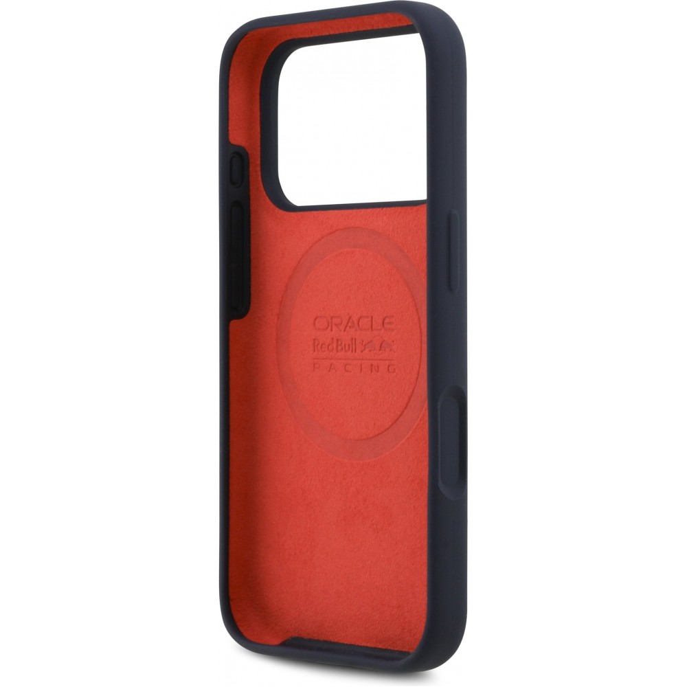 iPhone 17 Pro Case Hülle - Red Bull Racing MagSafe Silikonhülle mit rotem Ring - Blau