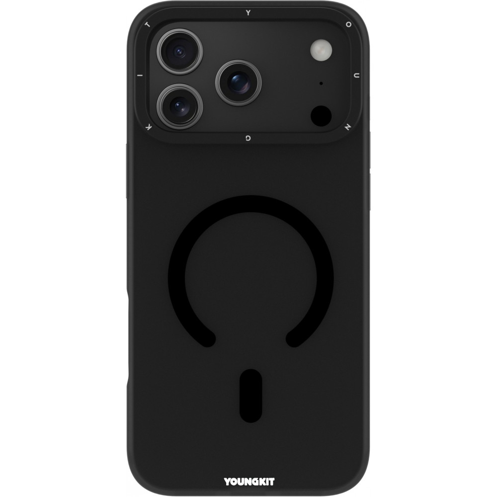 iPhone 17 Pro Max Case Hülle - Youngkit Hidden Sand MagSafe - Schwarz