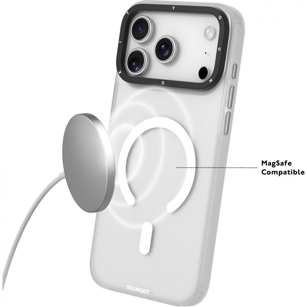 iPhone 17 Pro Max Case Hülle - Youngkit Hidden Sand MagSafe - Schwarz