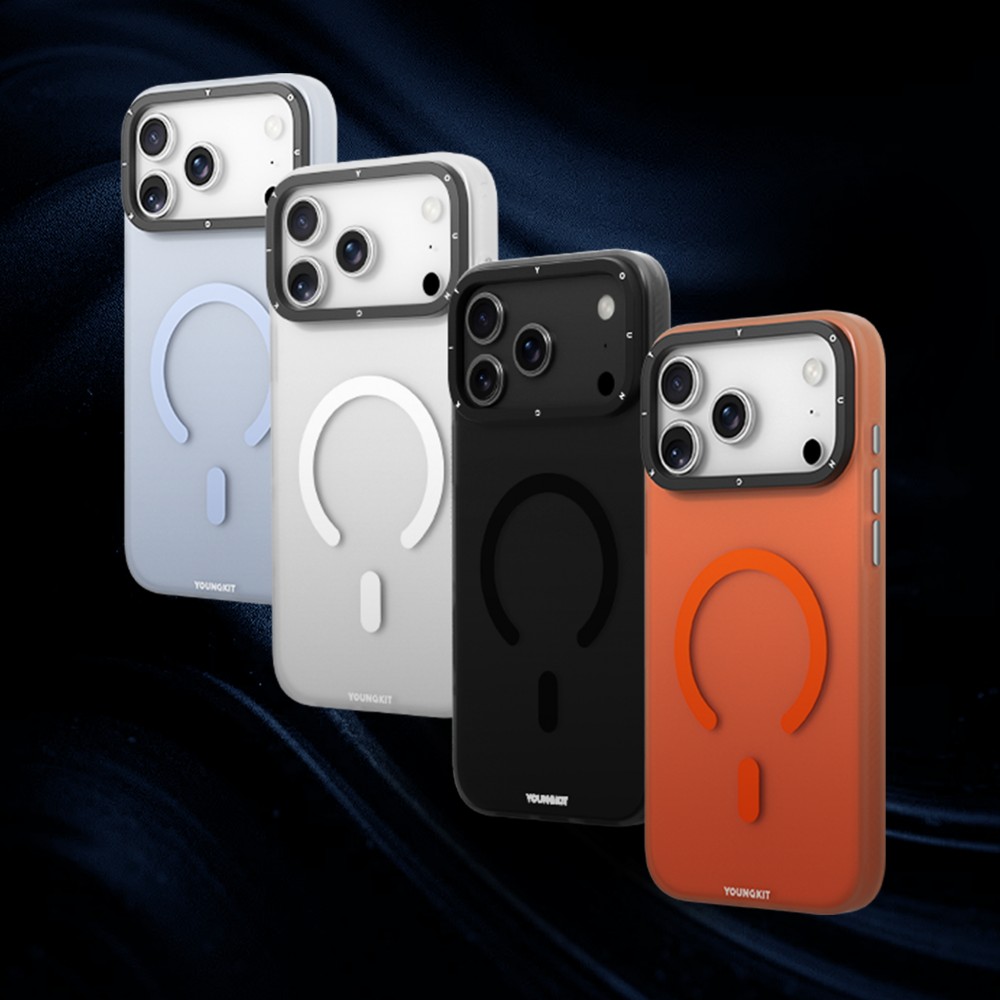 iPhone 17 Pro Max Case Hülle - Youngkit Hidden Sand MagSafe - Schwarz