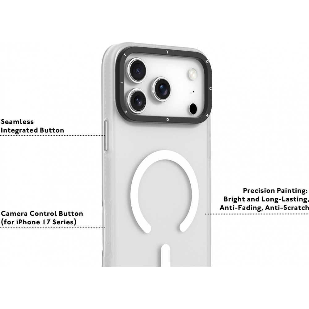 iPhone 17 Pro Max Case Hülle - Youngkit Hidden Sand MagSafe - Schwarz