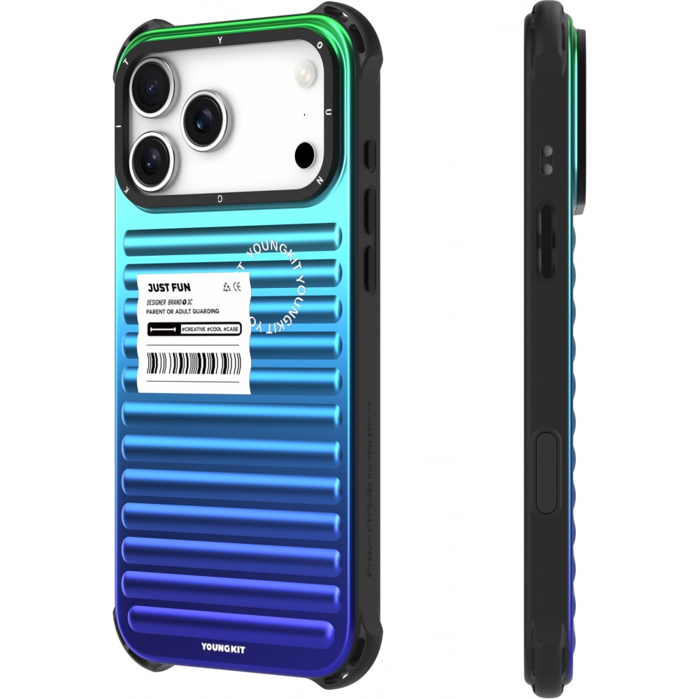 iPhone 17 Pro Max Case Hülle - Youngkit Secret Color Farbverlauf kompatibel mit MagSafe - Blau