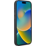 Hülle iPhone 17 - Qialino Echtleder (MagSafe kompatibel) - Schwarz