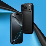 Hülle iPhone 17 - Qialino Echtleder (MagSafe kompatibel) - Schwarz