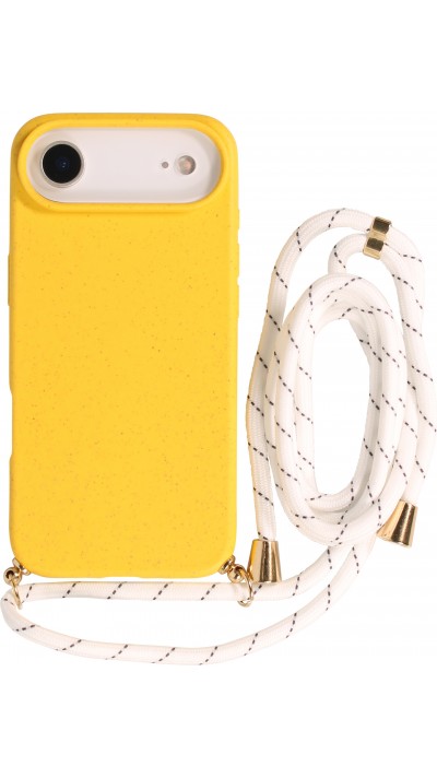 iPhone Air Case Hülle - Bio Eco-Friendly Vegan mit Handykette Necklace - Gelb