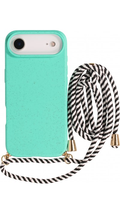 iPhone Air Case Hülle - Bio Eco-Friendly Vegan mit Handykette Necklace - Türkis