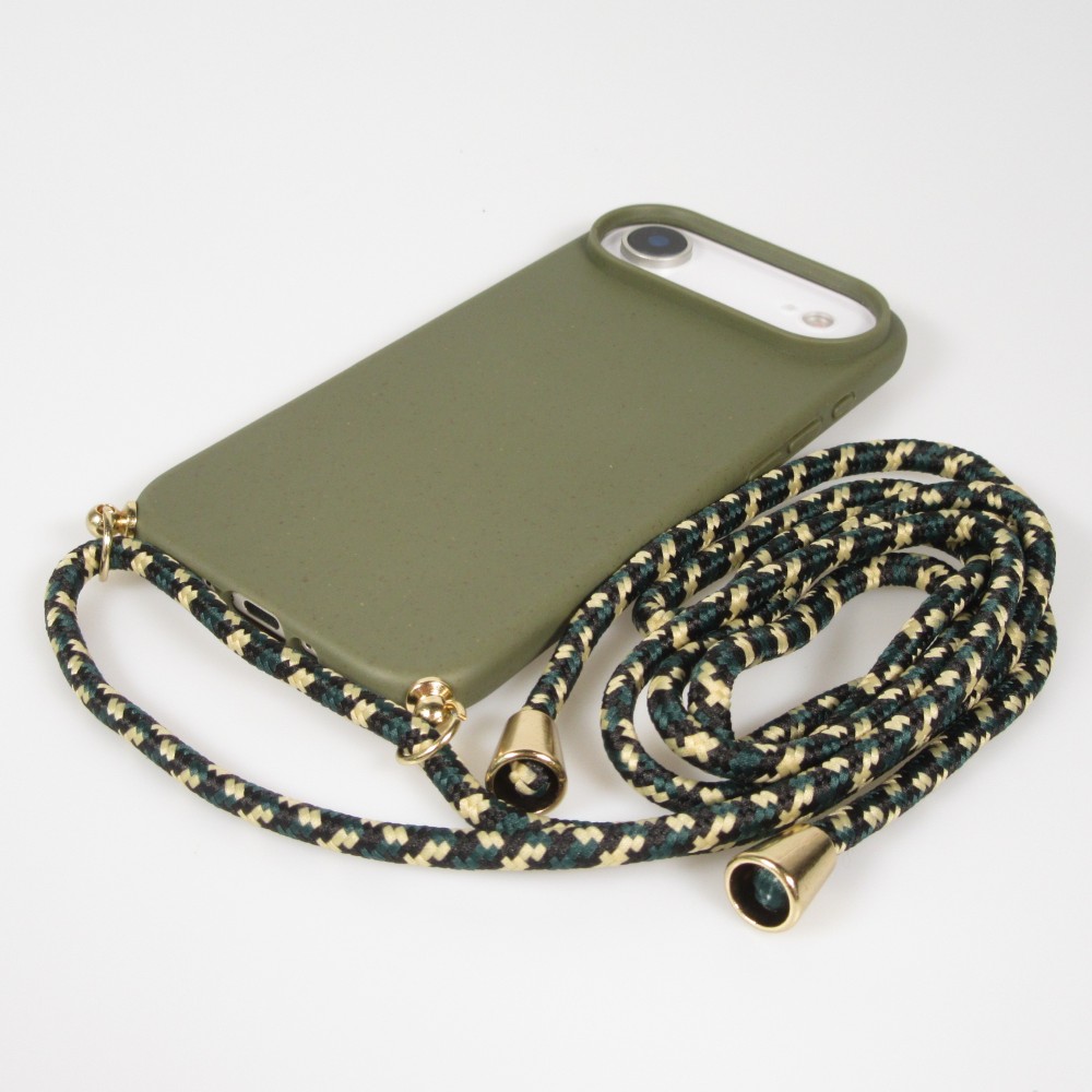 iPhone Air Case Hülle - Bio Eco-Friendly Vegan mit Handykette Necklace - Dunkelgrün