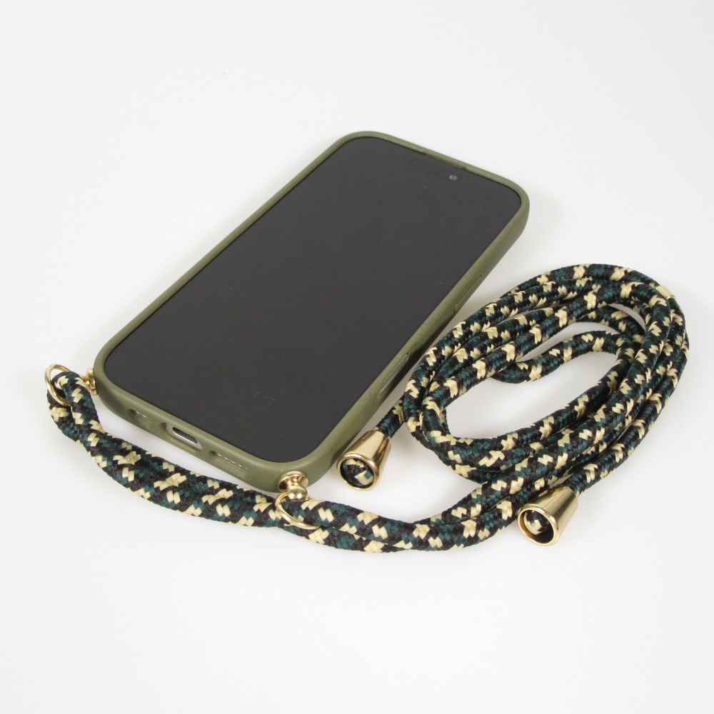 iPhone Air Case Hülle - Bio Eco-Friendly Vegan mit Handykette Necklace - Dunkelgrün