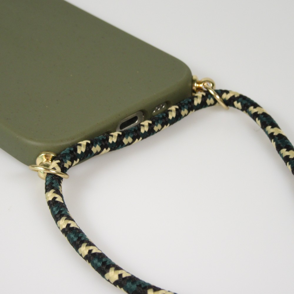 iPhone Air Case Hülle - Bio Eco-Friendly Vegan mit Handykette Necklace - Dunkelgrün