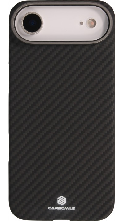 iPhone Air Case Hülle - Carbomile Schutzcase aus echtem Aramid Carbonfaser - Schwarz