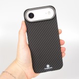 iPhone Air Case Hülle - Carbomile Schutzcase aus echtem Aramid Carbonfaser - Schwarz
