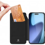 iPhone Air Case H&uuml;lle - Dux Ducis Skin Pro - Flexibles PU und TPU Kunstleder mit Kartenfach und Klappe - Schwarz