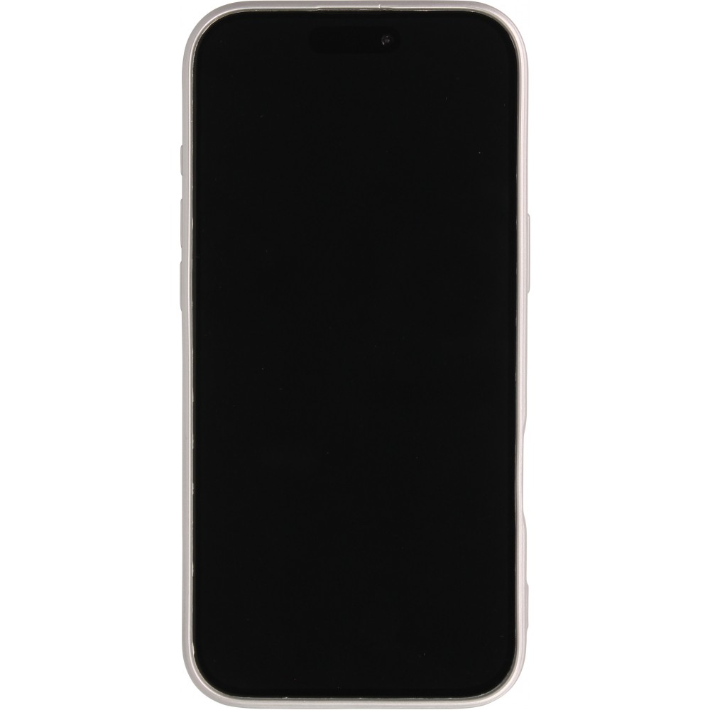 iPhone Air Case Hülle - Gummi weich mit Kameraschutzglas MagSafe - Silber