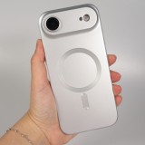 iPhone Air Case Hülle - Gummi weich mit Kameraschutzglas MagSafe - Silber