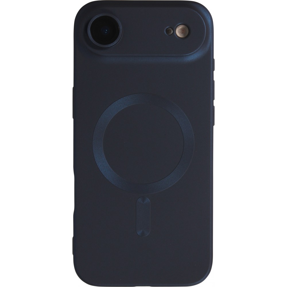 iPhone Air Case Hülle - Gummi weich mit Kameraschutzglas MagSafe - Dunkelblau