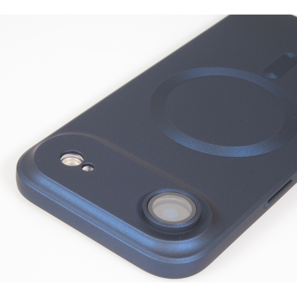 iPhone Air Case Hülle - Gummi weich mit Kameraschutzglas MagSafe - Dunkelblau