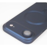 iPhone Air Case Hülle - Gummi weich mit Kameraschutzglas MagSafe - Dunkelblau