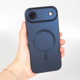 iPhone Air Case Hülle - Gummi weich mit Kameraschutzglas MagSafe - Dunkelblau