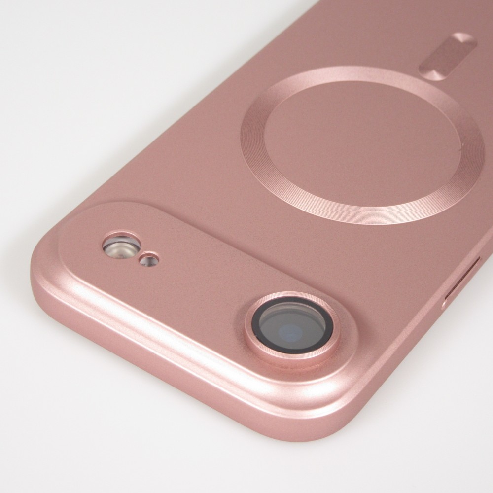 iPhone Air Case Hülle - Gummi weich mit Kameraschutzglas MagSafe - Rosa