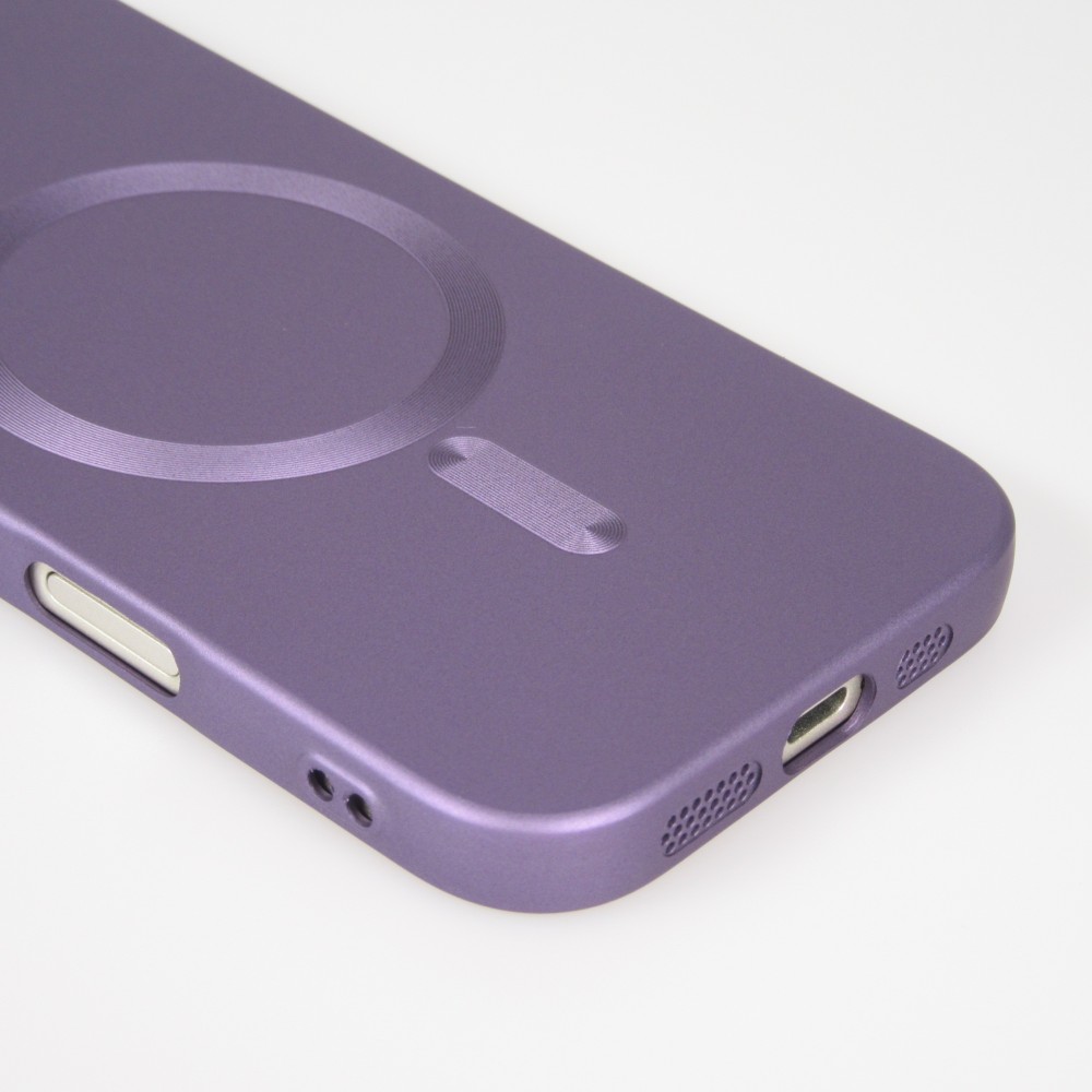 Coque iPhone Air - Gel souple avec vitre de protection caméra MagSafe - Violet