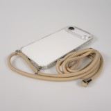 Hülle iPhone Air - Gummi transparent mit Seil beige
