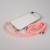 Hülle iPhone Air - Gummi transparent mit Seil - Rosa
