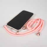 Hülle iPhone Air - Gummi transparent mit Seil - Rosa