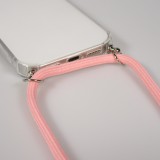 Hülle iPhone Air - Gummi transparent mit Seil - Rosa